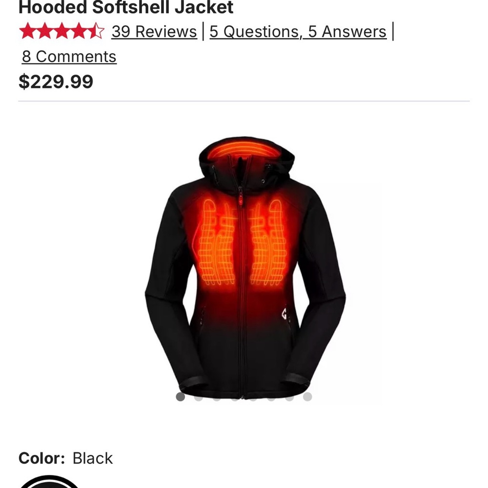 Heated Hooded Softshell Jacket